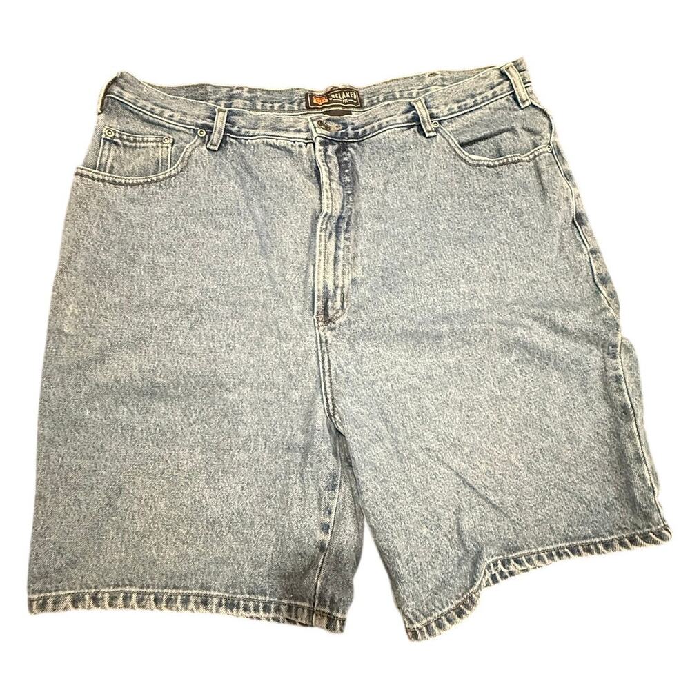 Route 66 Men's Light Wash Relaxed Fit Denim 100% Cotton Jean Shorts Size 40
